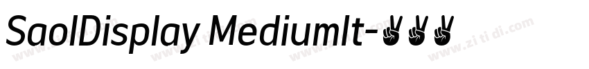 SaolDisplay MediumIt字体转换